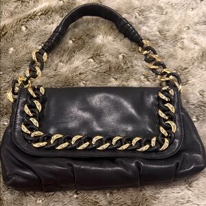 Michael Kors Black and Gold Chain Evening Bag